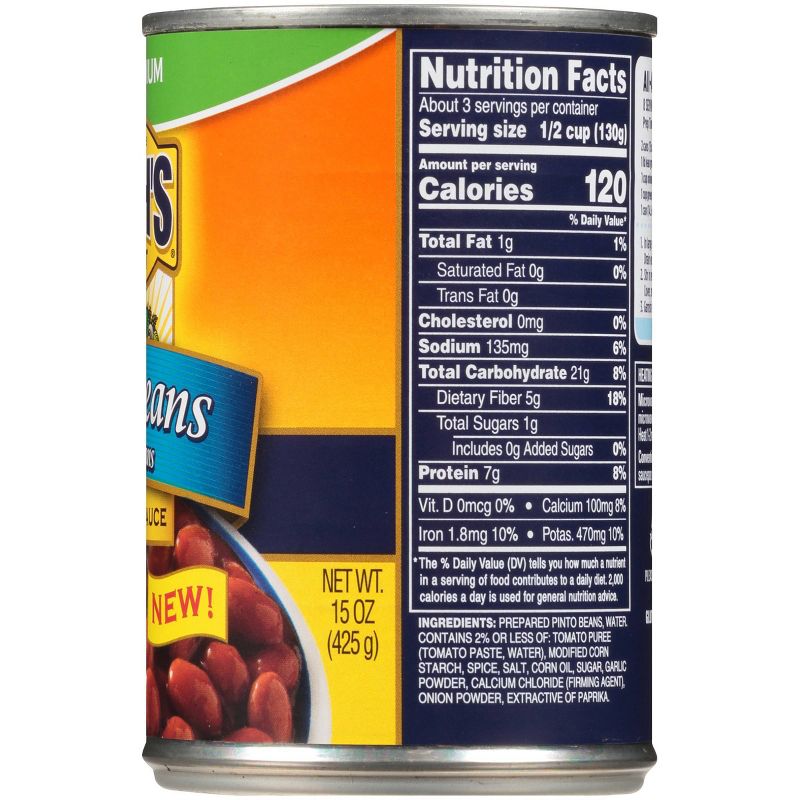 Bush's Best Low Sodium Pinto Chili Beans - 15oz
