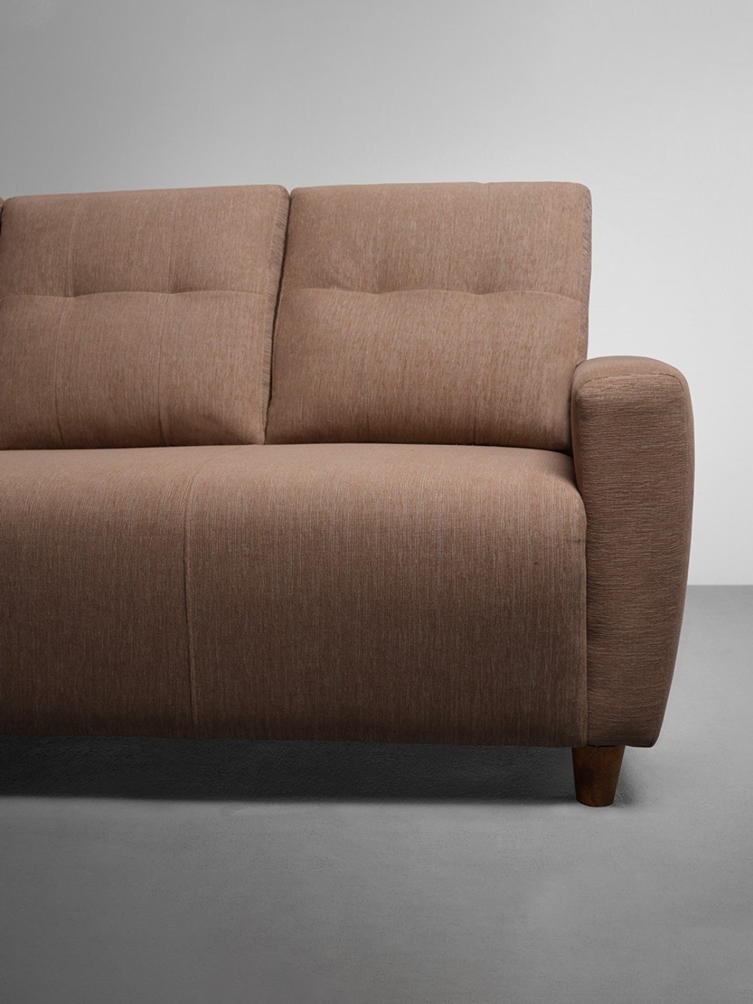 Sleepyhead Yolo Coco Brown Fabric 3 Seater LHS L Shape Sofa Set