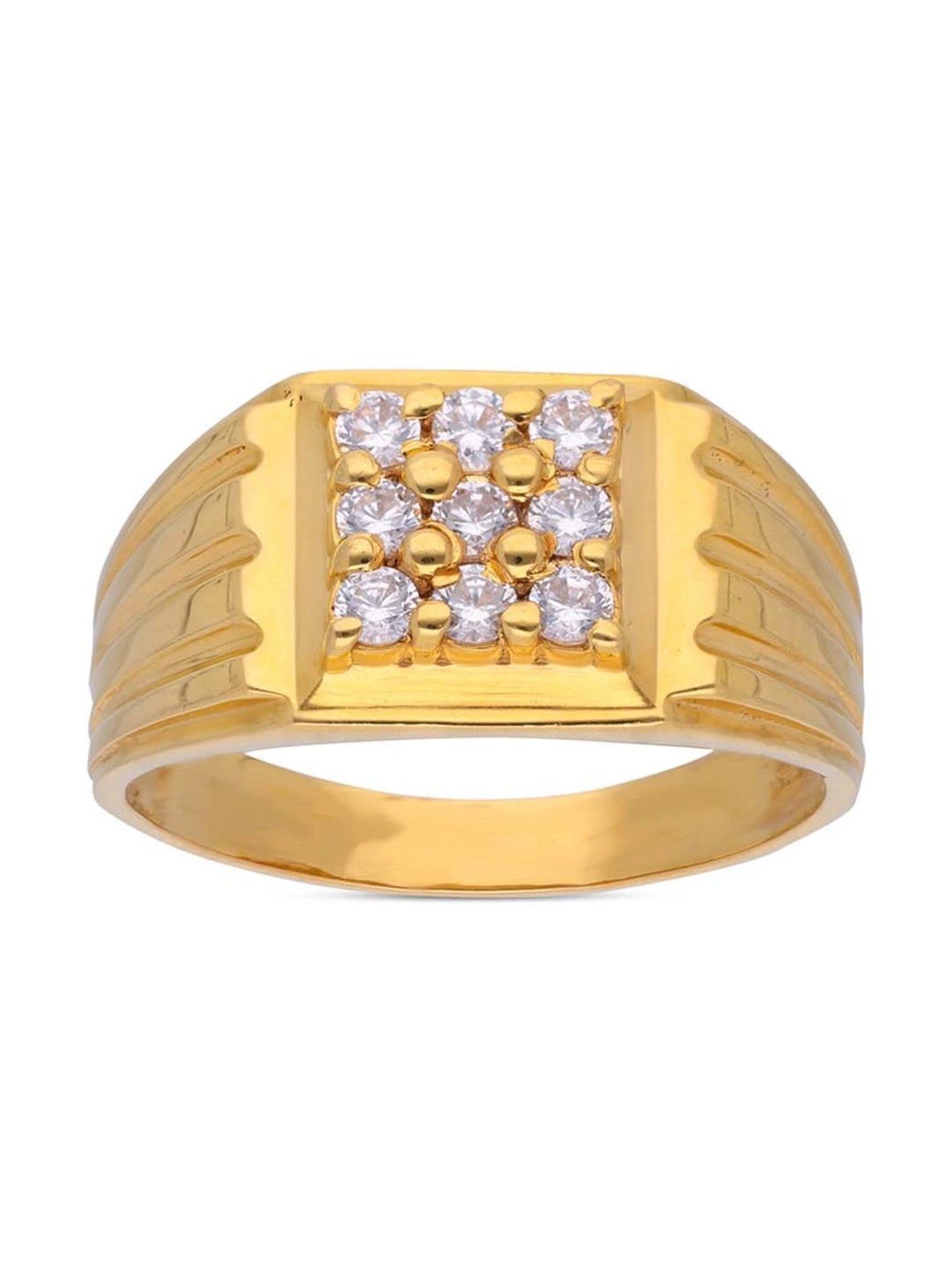 CKC Timeless Elegance: Traditional Close-Set Gold Ring with Zircon