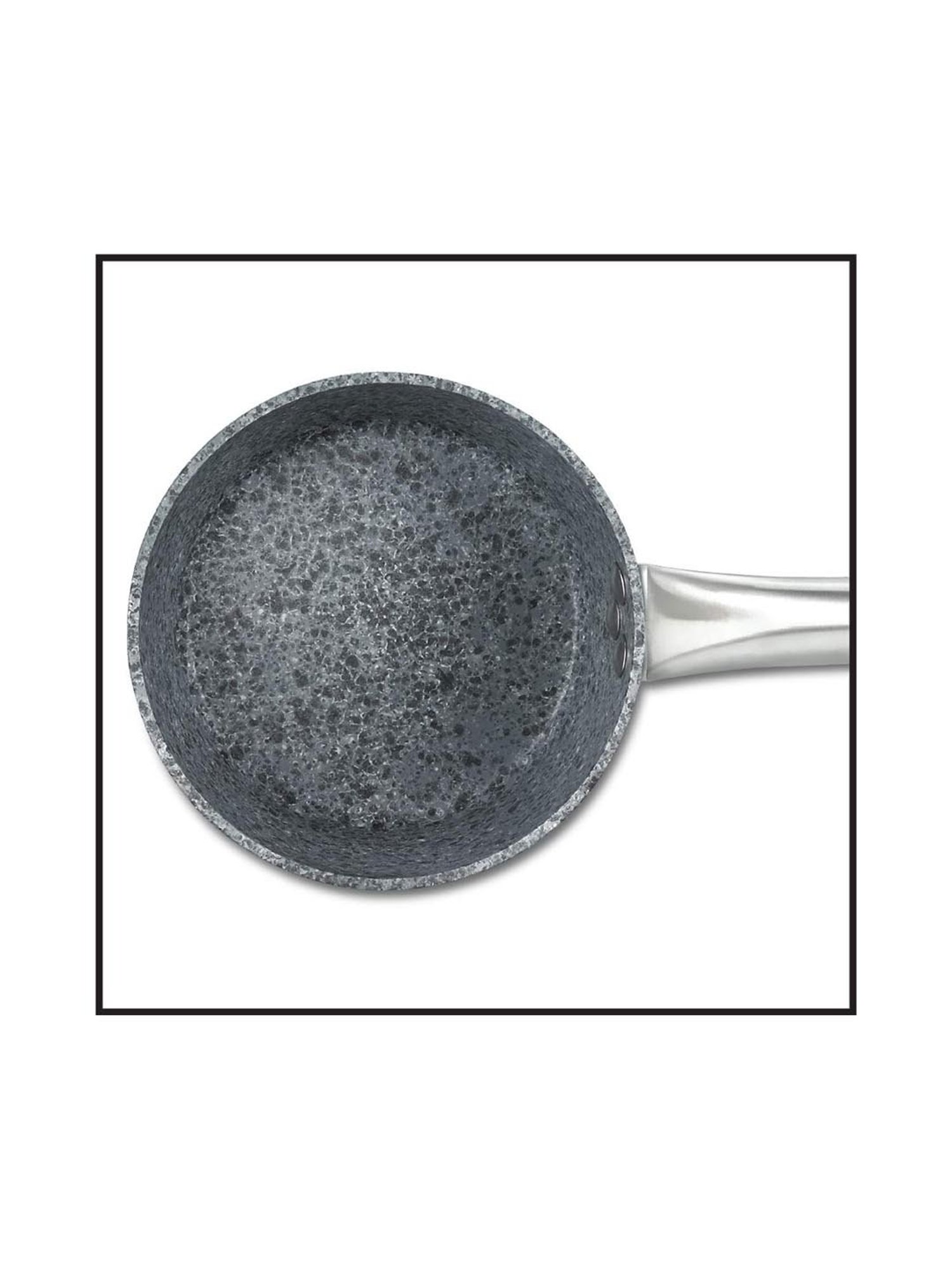 Prestige Stone Series Grey Aluminium Sauce Pan with Lid (2000 ml) - Set of 1