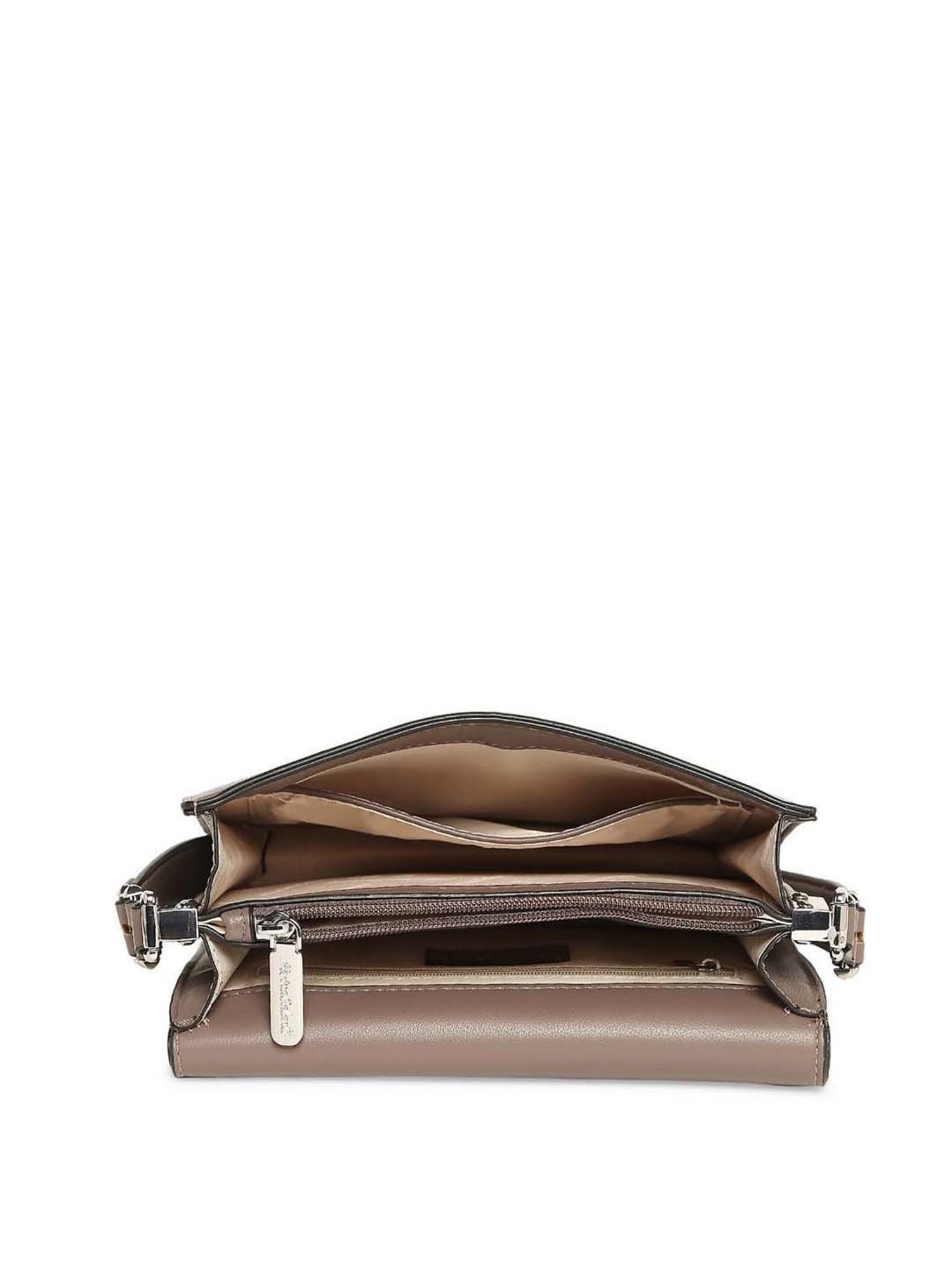 Marina Galanti Brown Textured Medium Sling Handbag