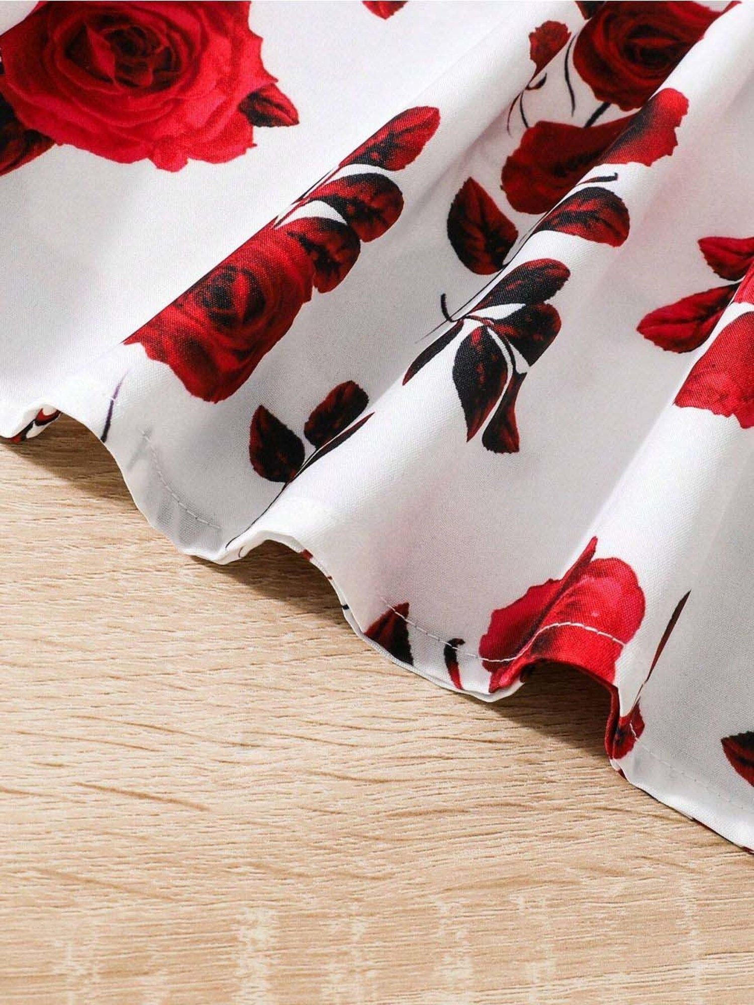 Bolly Lounge Girls Red & White Floral Dress