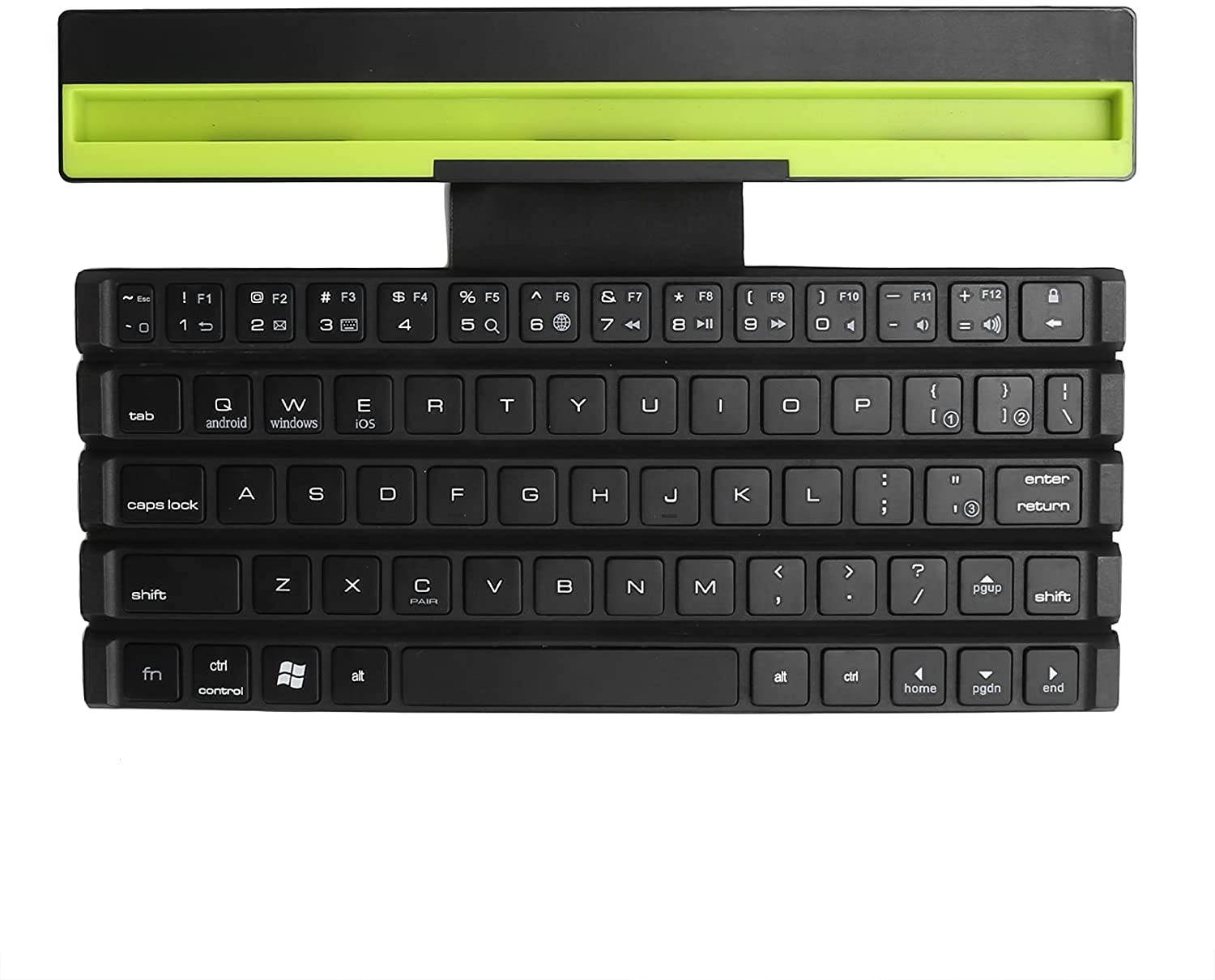 Folding Keyboard,Portable Mini Wireless Bluetooth Keyboard with Storage Bag,Smart Magnetic Induction, Suitable for Tablet,Laptop,Smart Phone