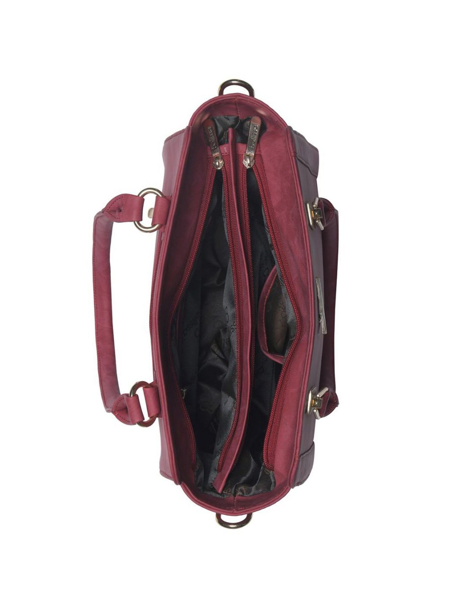 Bellissa Red Solid Medium Elegant Shoulder Handbag