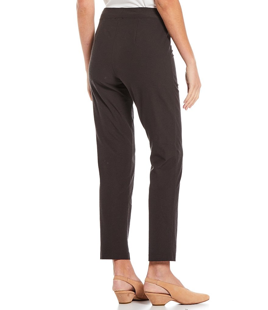 Eileen Fisher Washable Stretch Crepe Slim Ankle Pants