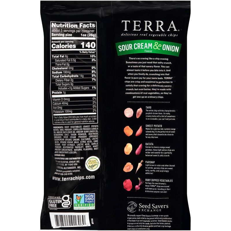 Terra Sour Cream & Onion Chips - 5.5oz