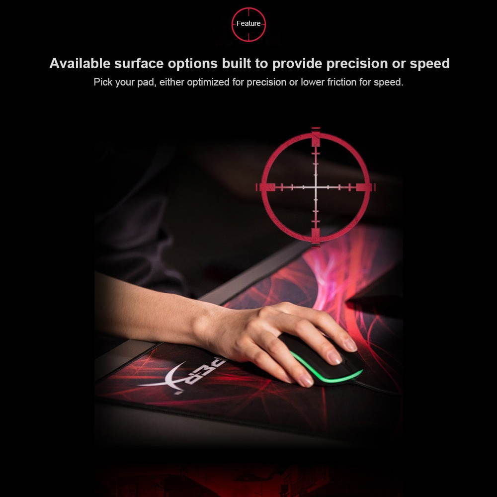 Kingston HyperX FURY Mouse Pad Gaming Mousepad Creative Rubber Mat for Macbook Laptop Computer Notebook(L)