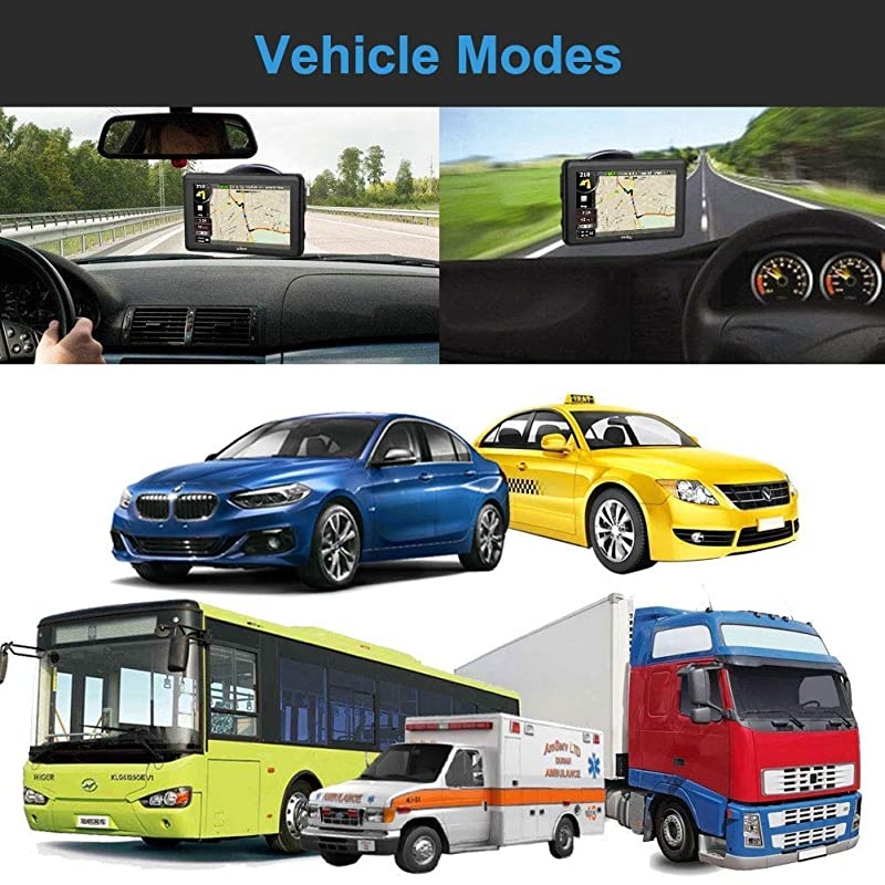 GPS Navigation System for Vhicles 5 inch HD Touch Screen, GPS Navigator Voice Traffic Warning Speed Limit Reminder, GPS Navigation System with 8GB Large Storage, Lifetime Maps Update for Free