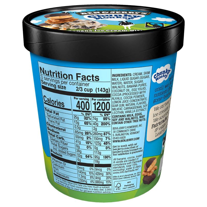 Ben & Jerry's Chunky Monkey Ice Cream - 16oz