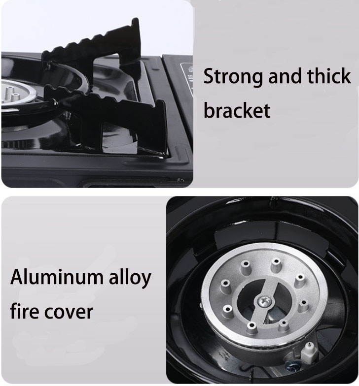 Portable Butane Gas Stove with Carrying Case - Full Stainless Steel Body Electronic Ignition for Outdoor Camping Tailgating Backyard(Black)