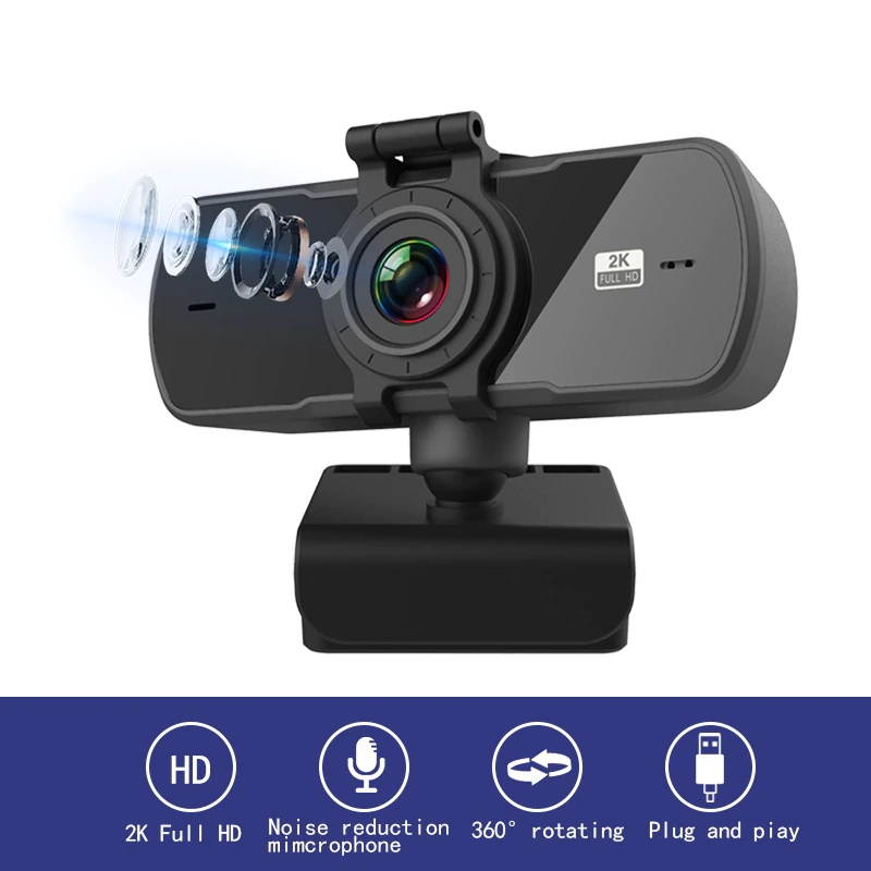 2K Full HD 1080P Web Camera Autofocus With Microphone USB Web Cam For PC Computer Mac Laptop Desktop YouTube era