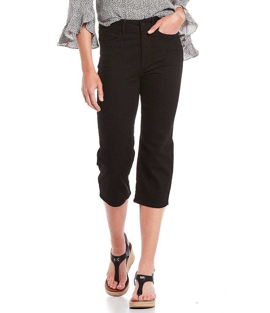 Ruby Rd. Petite Size Double Face Stretch Embellished Hem Capri Pants
