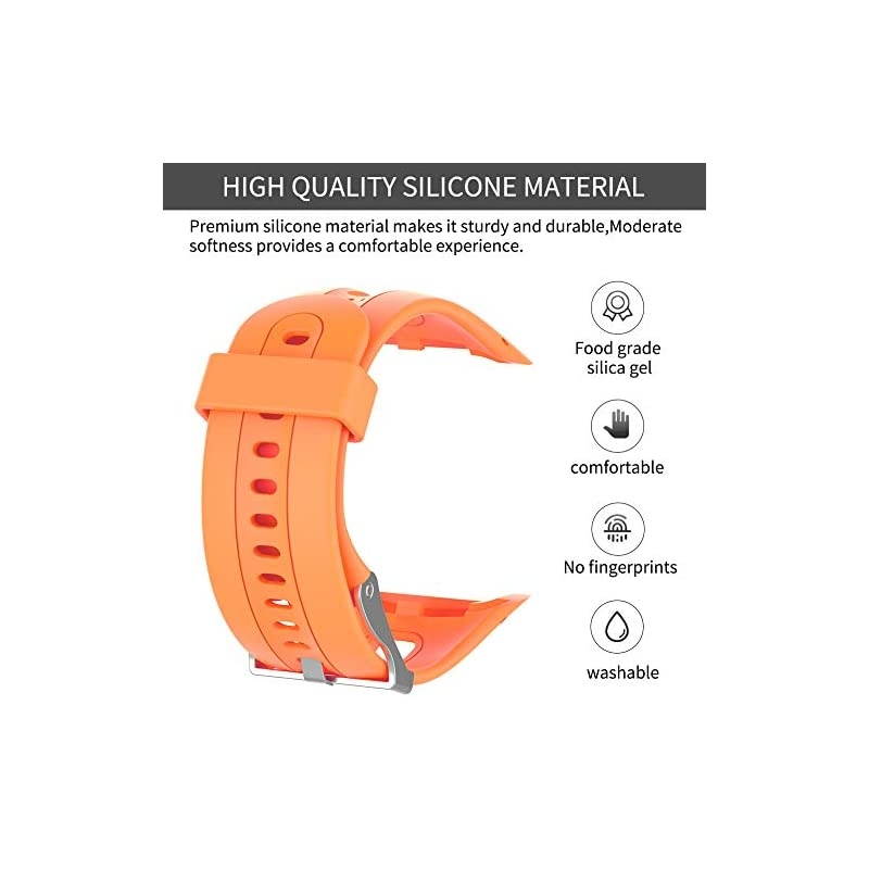 Watch Band Compatible with Garmin Forerunner 10 Forerunner 15 Running Watch Soft Silicone Replacement Wristband for Garmin Forerunner 1015 Smart Watch Women Men
