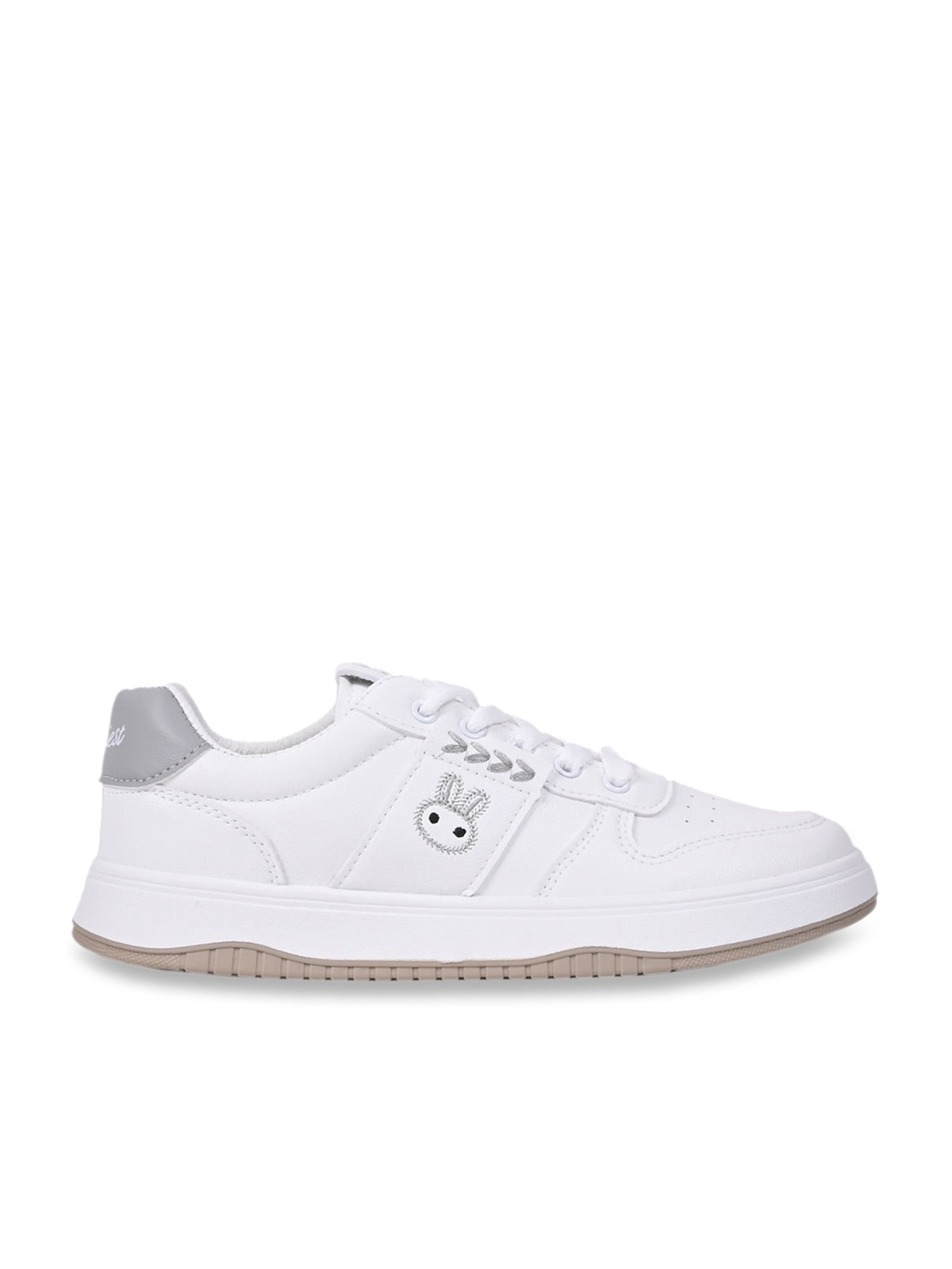 Jove Women's White & Grey Sneakers