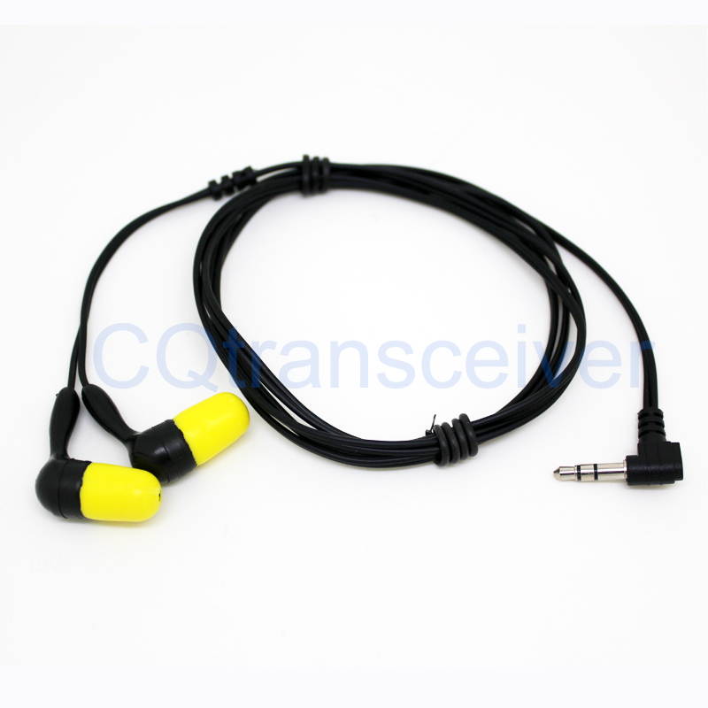 Listen Only Headset With 3.5mm Mono Jack And Binaural Foam Slow Rebound Earbud Compatible With Radios and Cellphones with 3.5mm jack for speaker