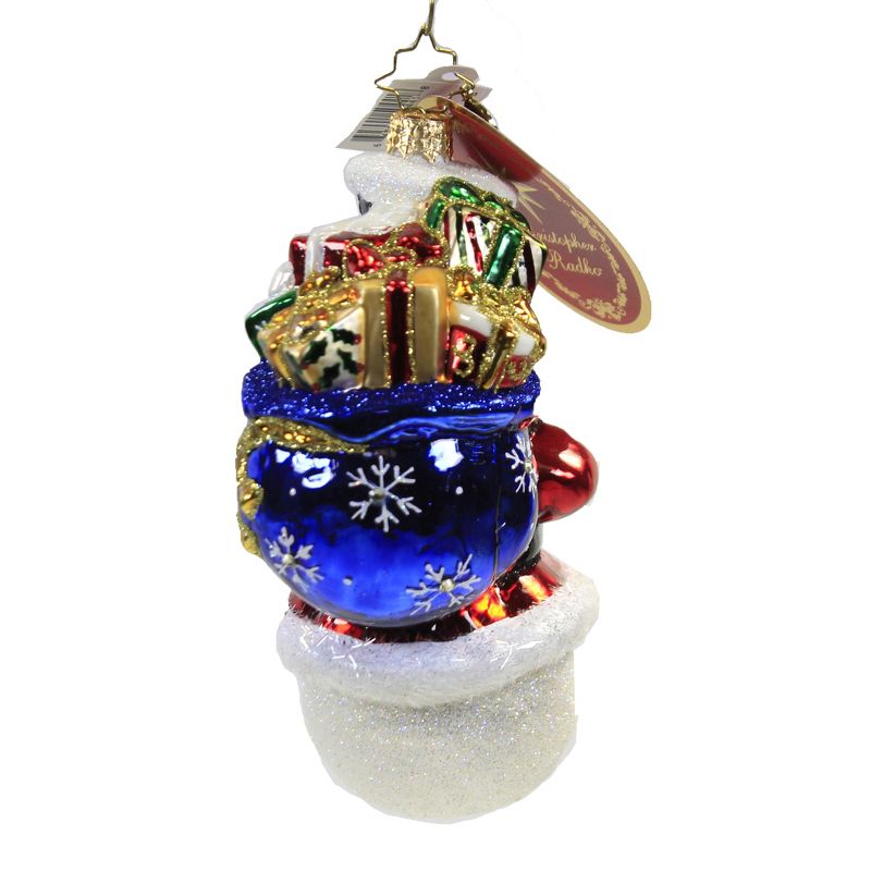 Christopher Radko 5.25" Surprise Santa Snowman Ornament Christmas Winter  -  Tree Ornaments