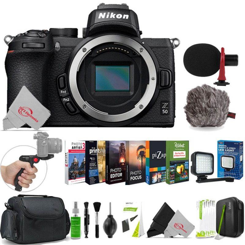 Nikon Z 50 APS-C Mirrorless Digital Camera Body with Software Bundle Accessory Kit