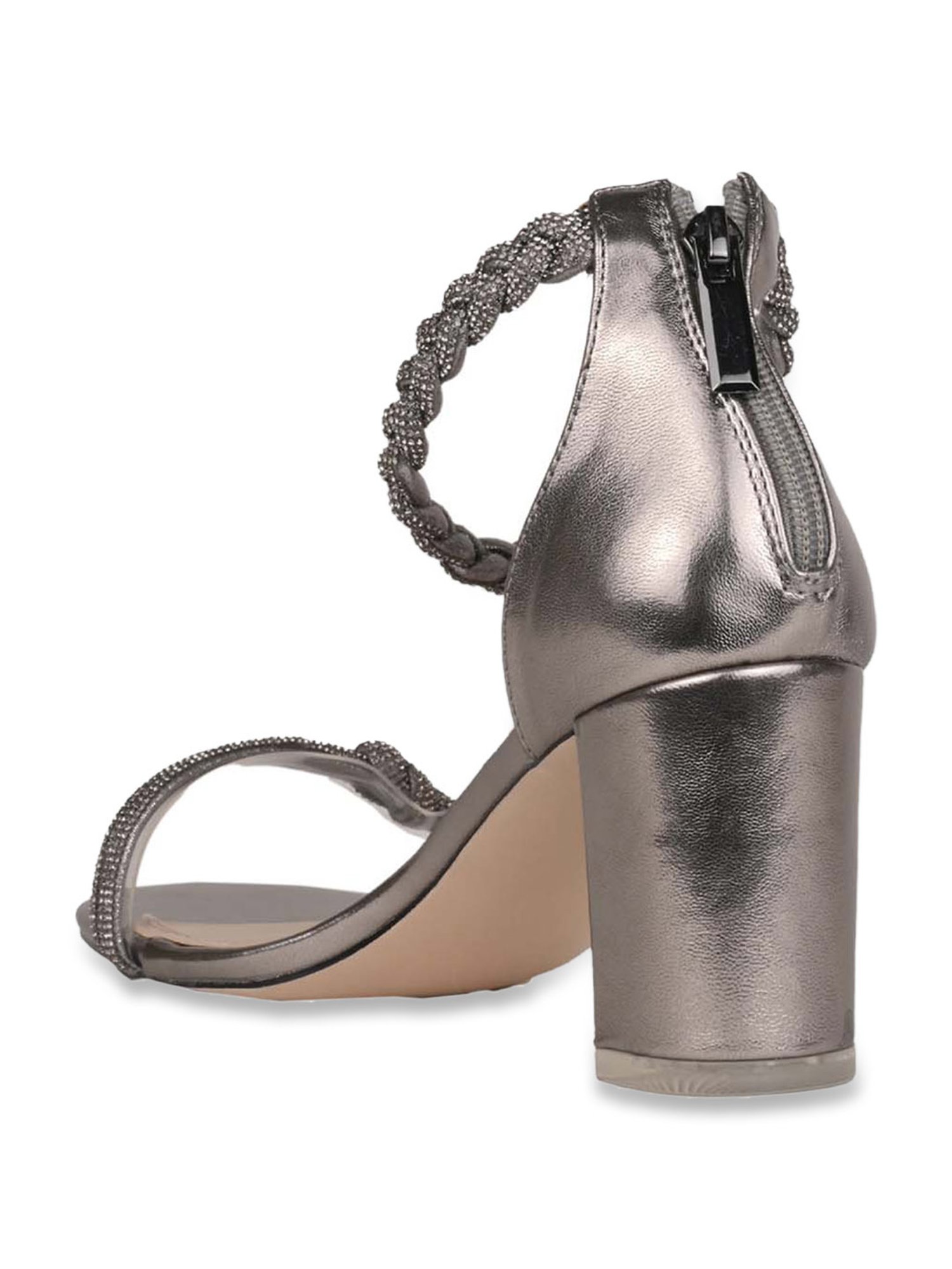 Ronnie Grey Women's Grey Ankle Strap Sandals