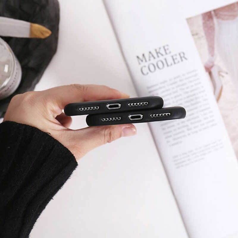 Black Matte Mobile Phone Case For Iphone 12Mini 12 11 Pro X Xr Xs Max 6 6S 7 8 Plus 5 Se Fashion Classic Silicone Soft Shell