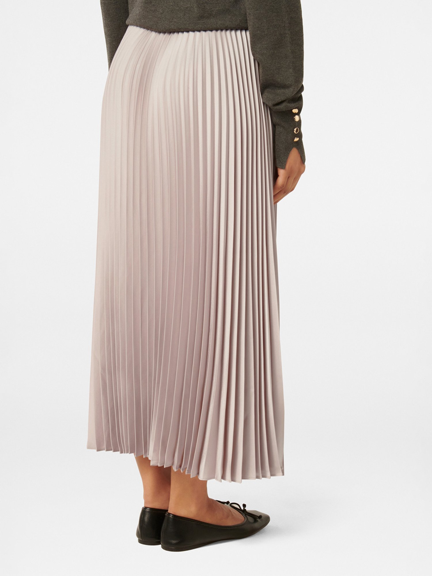 Forever New Estelle Petite Satin Pleated Skirt