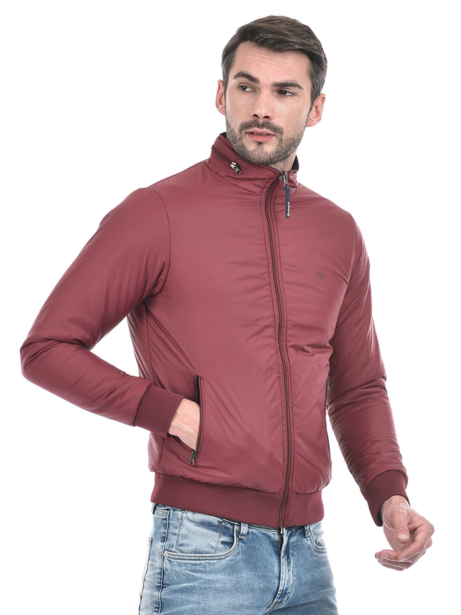 Hummel Blue Regular Fit Solid Jacket