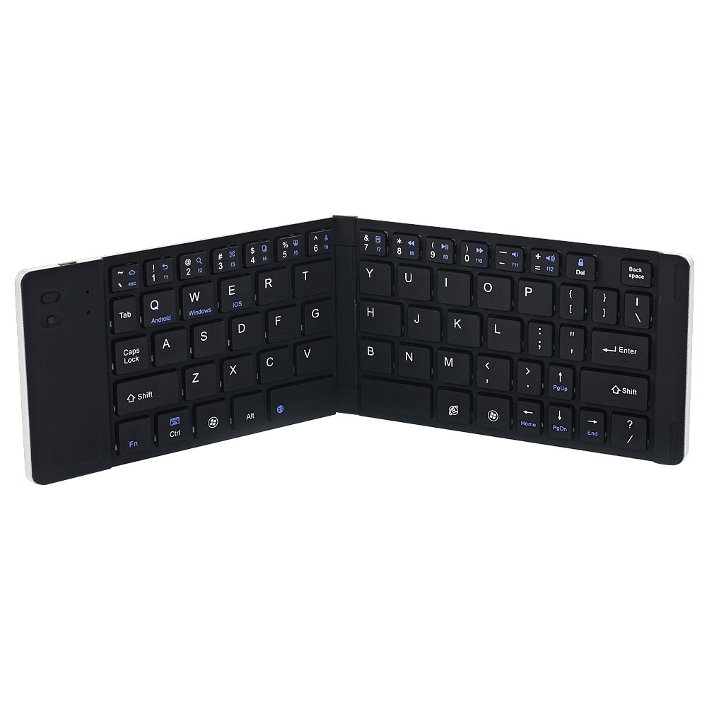 GK228 BT Wireless Keyboard 66 Keys Folding Mini Portable Office Keyboard with Stand for Phone/Tablet/Laptop