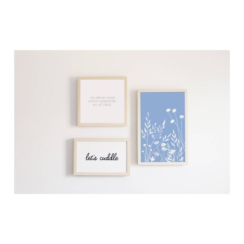 16" x 24" Wildflowers Kids' Magnet Board Wall Art Blue - Petal Lane