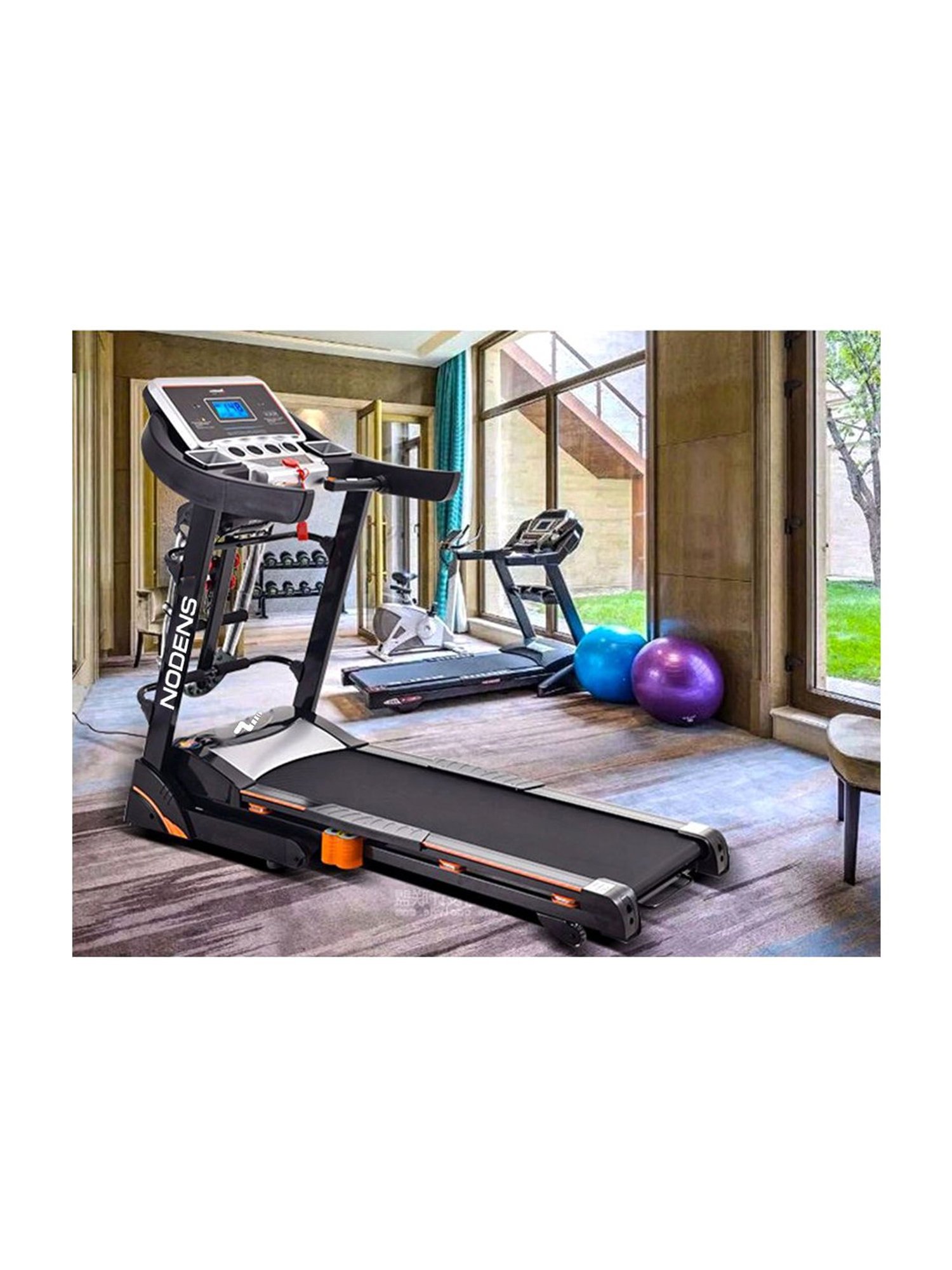 NODENS Fitness Black Motorised Treadmill (5.0 HP Peak)