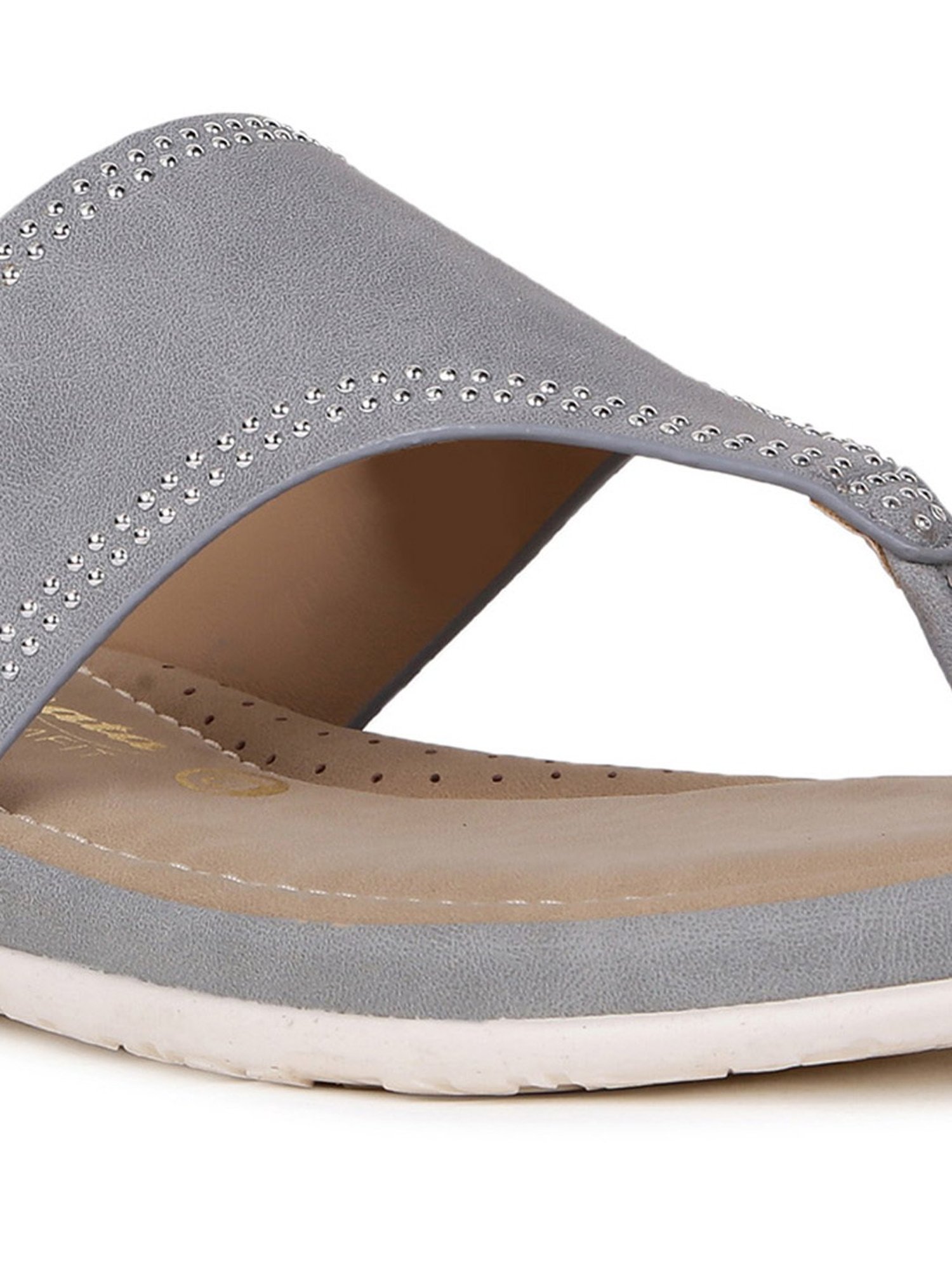 Bata Women's Grey Thong Sandals