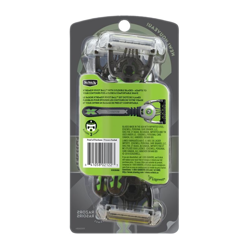 Schick Xtreme 3 PivotBall Disposable Razors for Men - 3ct