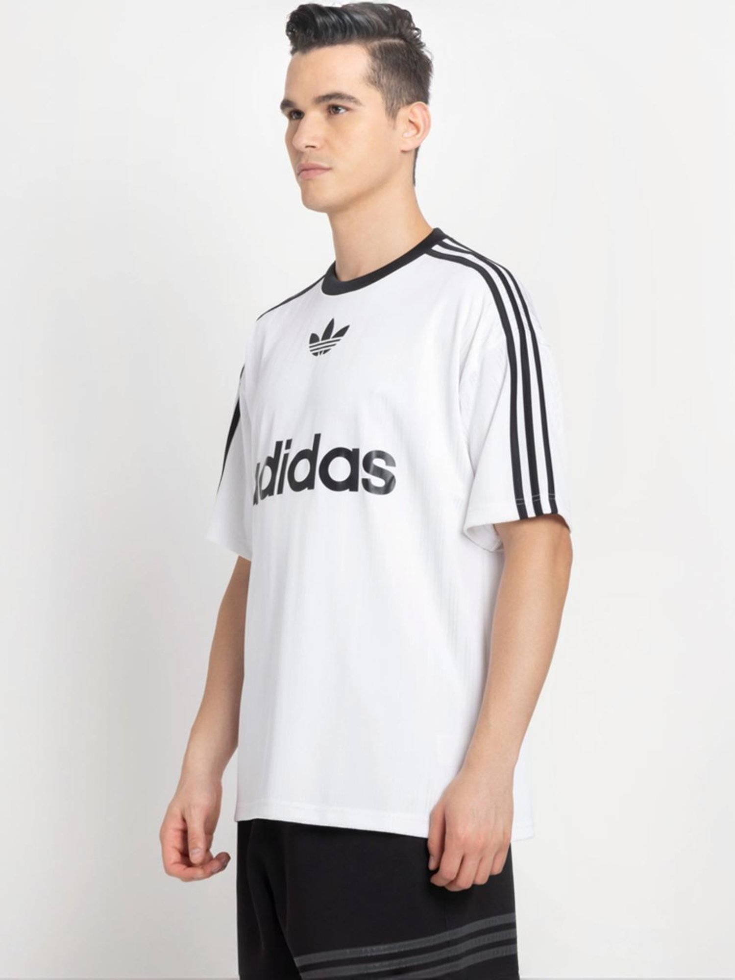 Adidas Originals White Regular Fit Printed T-Shirt