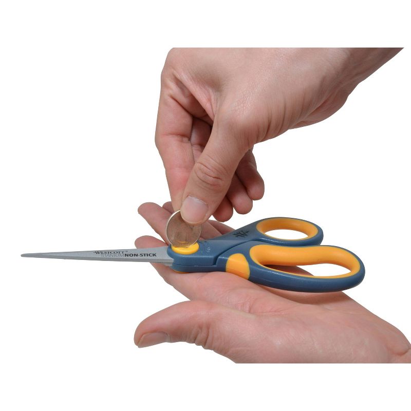Wescott Titanium Bonded Non-Stick Scissor 8" - Gray/Orange