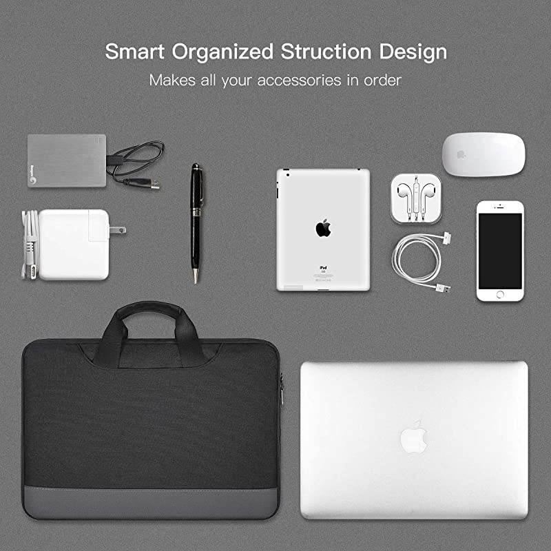 Inch Waterproof Laptop Sleeve Men Women Briefcase with Organizer for Dell Inspiron 13 5000 Lenovo Yoga C930 139 Acer Chromebook 14 Surface Book 135 HP ASUS Chromebook Carring CaseBlack