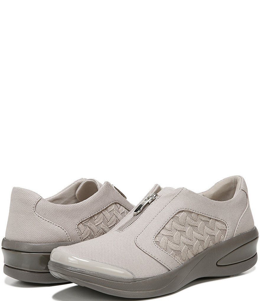 Bzees Florence Center Front Zip Slip-On Washable Sneakers