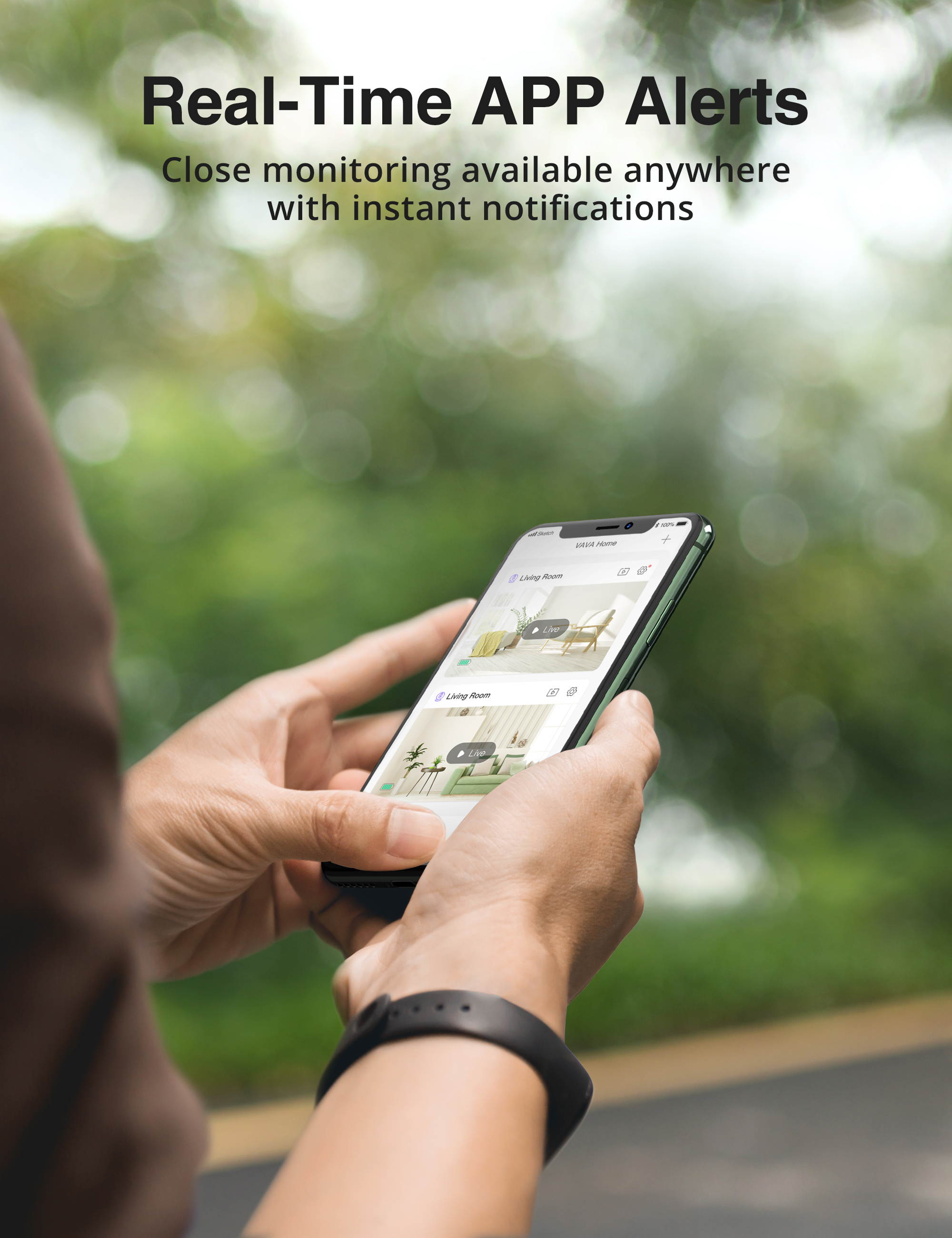 Security Camera Outdoor, VAVA 1080P HD Wireless Home Security System with Motion Detection, 2-Way Audio, IP66 Weatherproof, Local & Cloud Storage, Night Vision, Rechargeable Battery