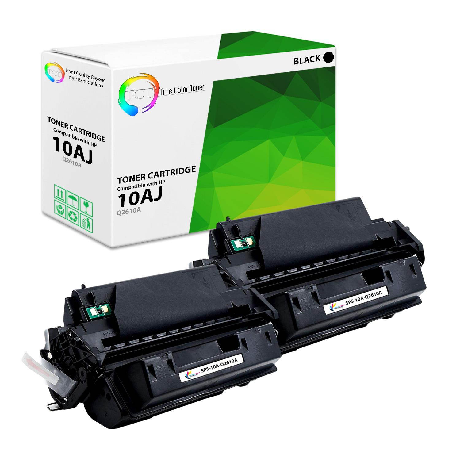 TCT Premium Compatible Toner Cartridge Replacement for HP 10AJ Q2610AJ Black Jumbo Yield works with HP LaserJet 2300 2300L 2300D 2300DN Printers (10,500 Pages)- 2 Pack