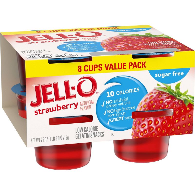 JELL-O Sugar Free Strawberry Gelatin - 25oz/8ct