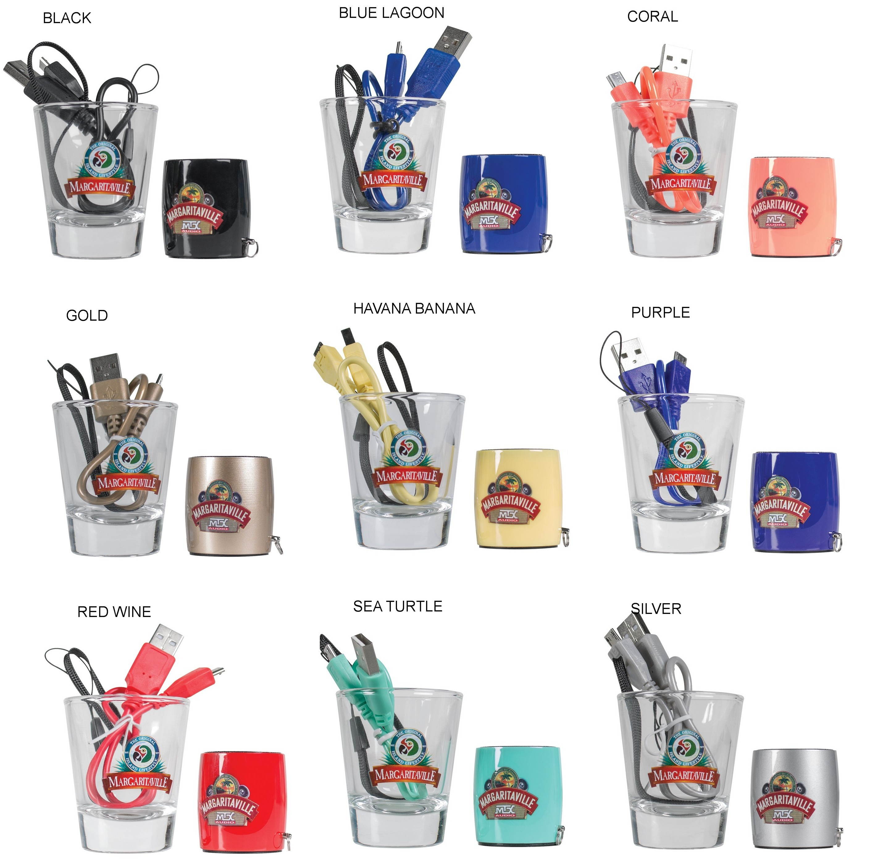 MTX Margaritaville Audio Bluetooth Sound Shot Speaker - Blue | MTX Audio - Serious About Sound&reg;