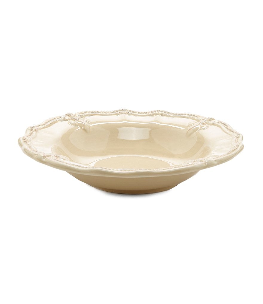 Artimino Fleur-de-Lis Beveled Earthenware Rimmed Soup Bowl