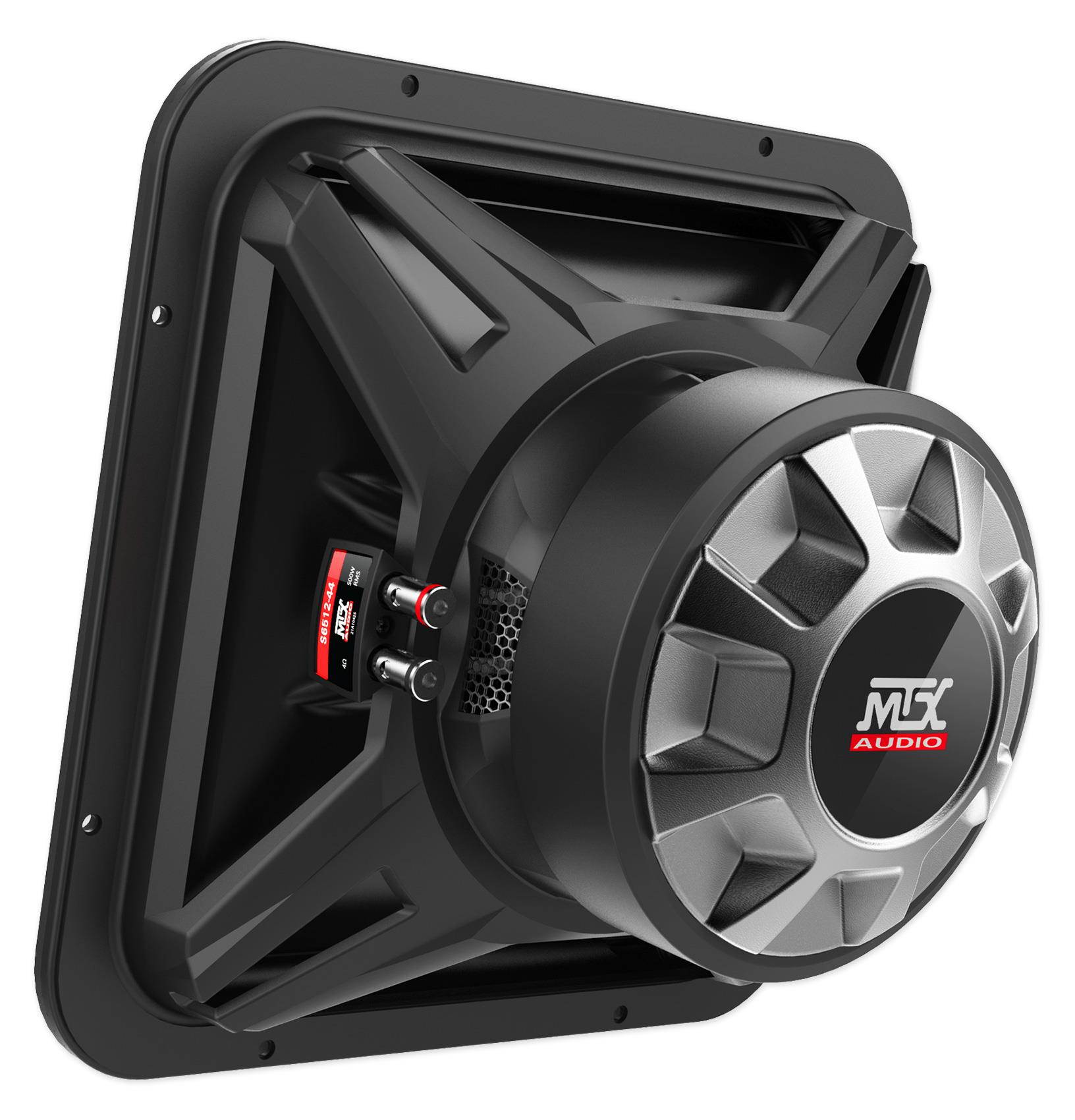 (2) MTX S6512-44 12" 1000 Watt RMS Car Subwoofers+Mono Amplifier+Copper Amp Kit