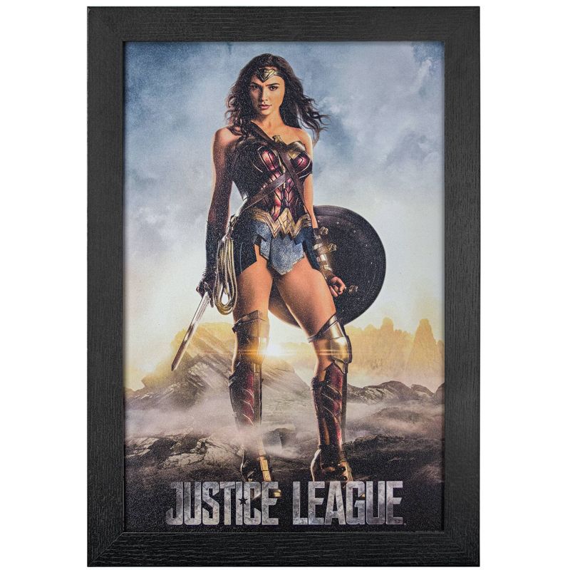Licensed Justice League Wonder Woman Wall Art Black - Crystal Art Gallery