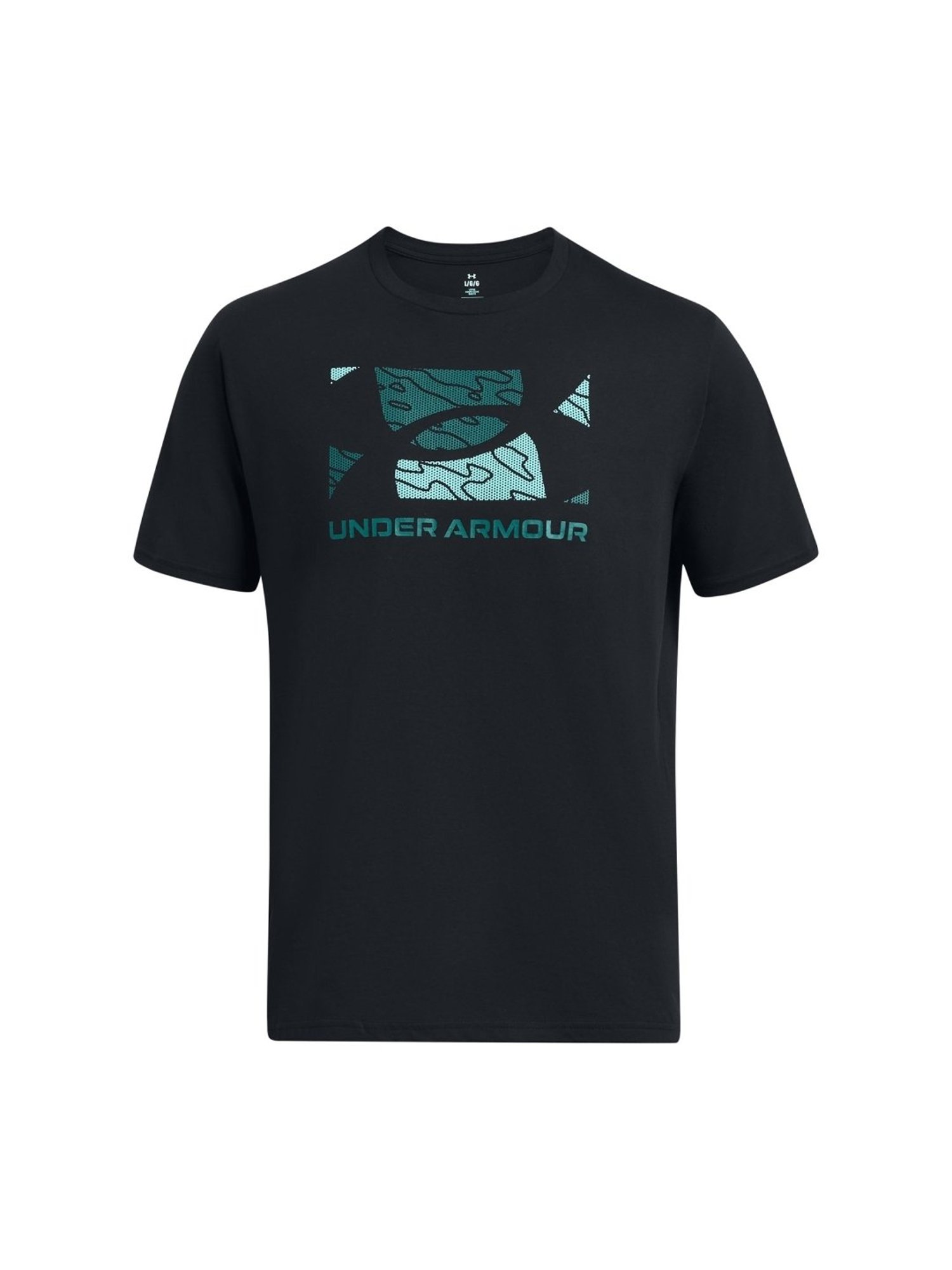 Under Armour Black Cotton Slim Fit Logo Printed T-Shirt