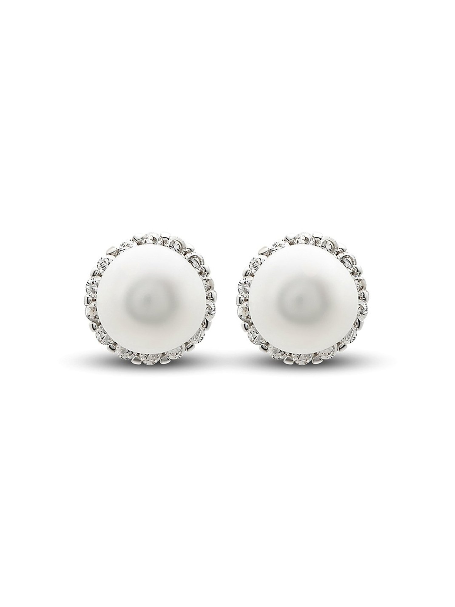 Silberry 92.5 Sterling Silver Pearl Shine Stud Earrings for Women