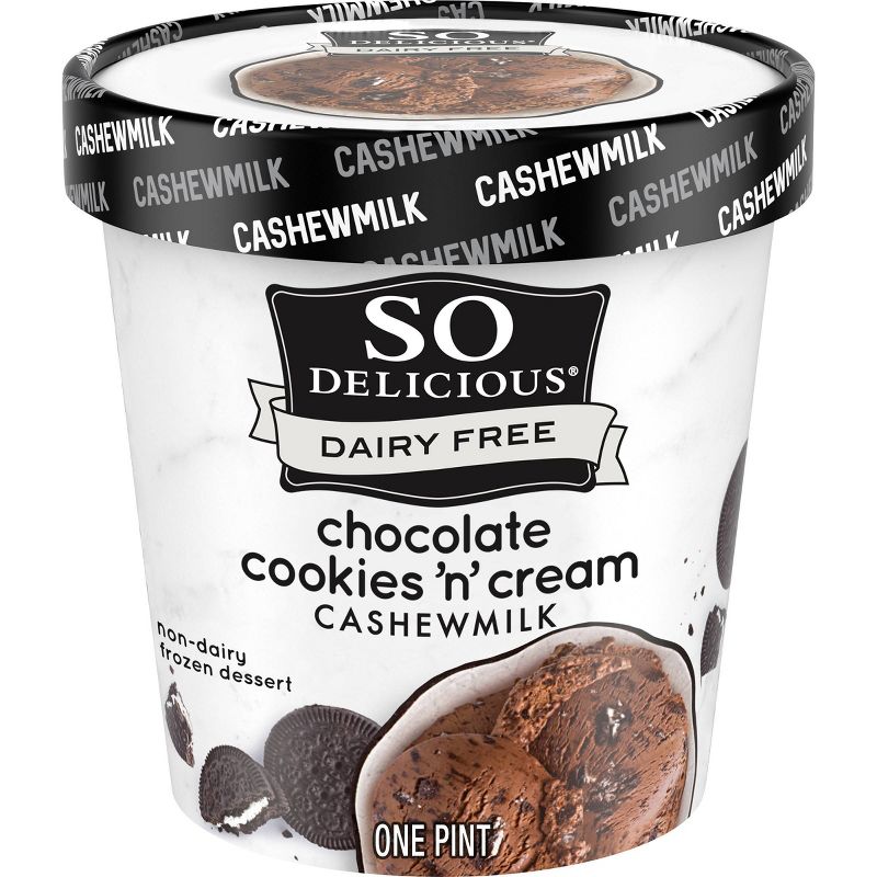 So Delicious Chocolate Cookies 'N' Cream Cashew Milk Non-Dairy Frozen Dessert - 16 fl oz