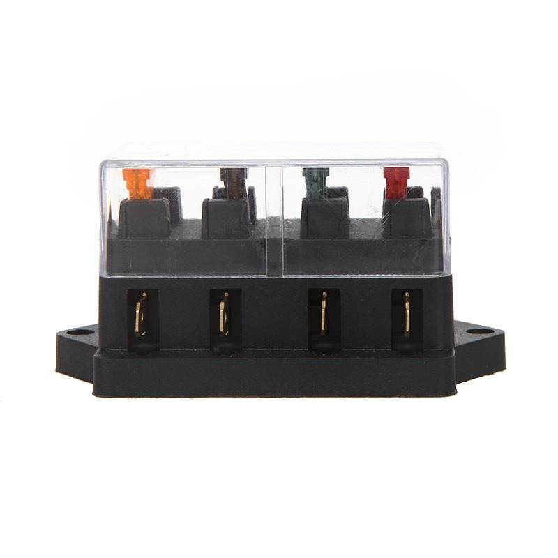 Universal Car Truck Vehicle 4 Way Circuit Automotive Middle-sized Blade Fuse Box Block Holder