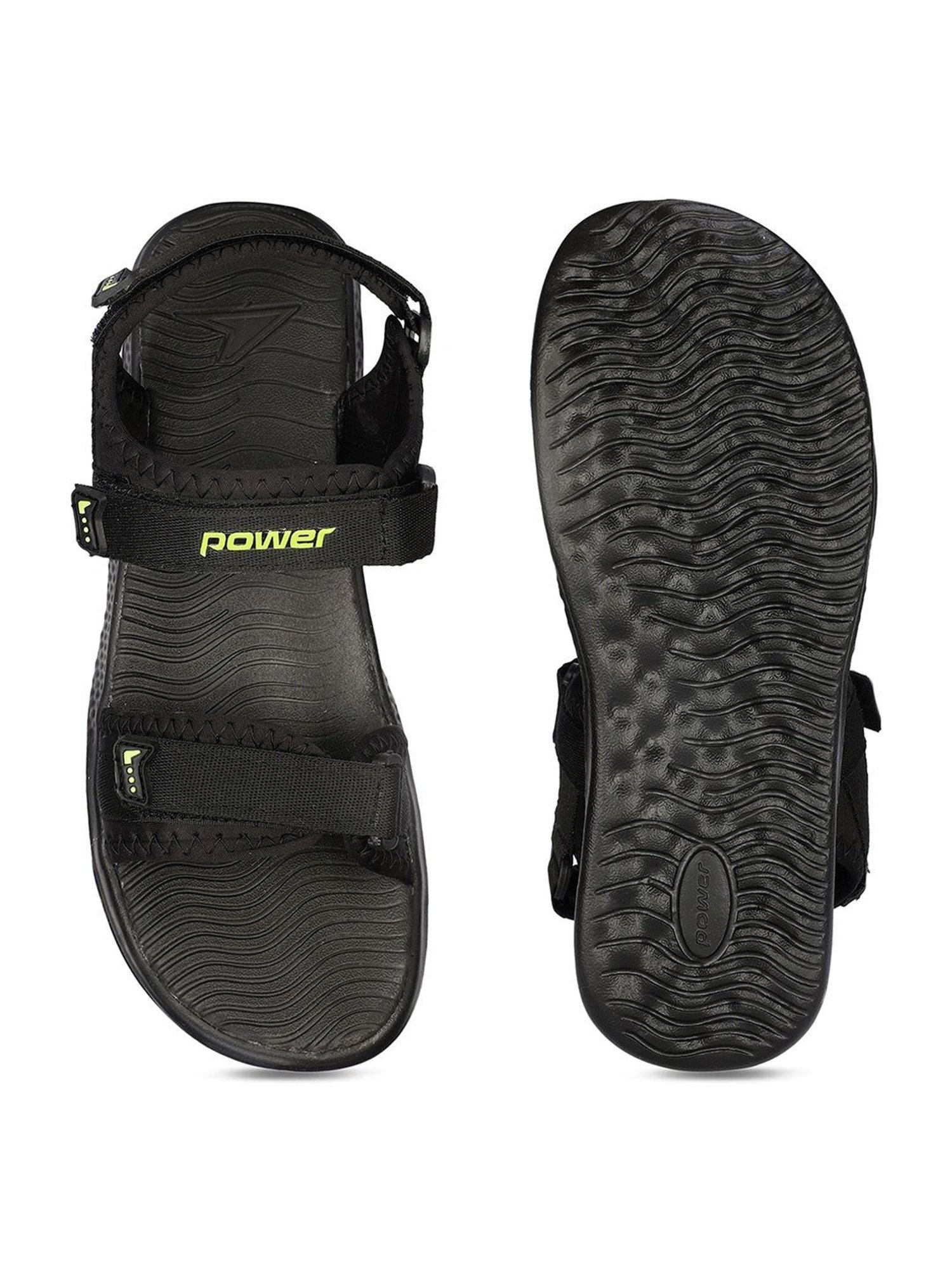 Power by Bata Men's DD Black Floater Sandals