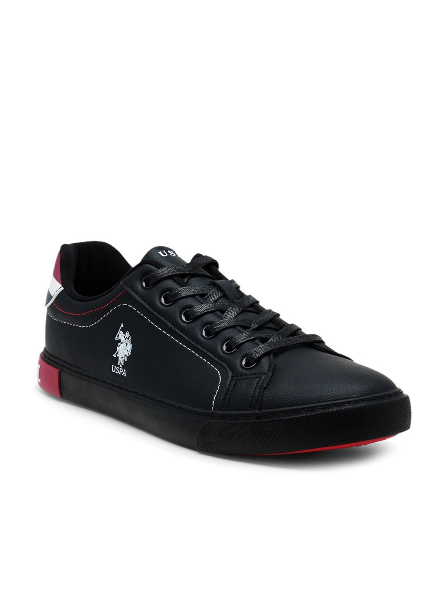 U.S. Polo Assn. Men's ROJAS 2.0 Black Casual Sneakers