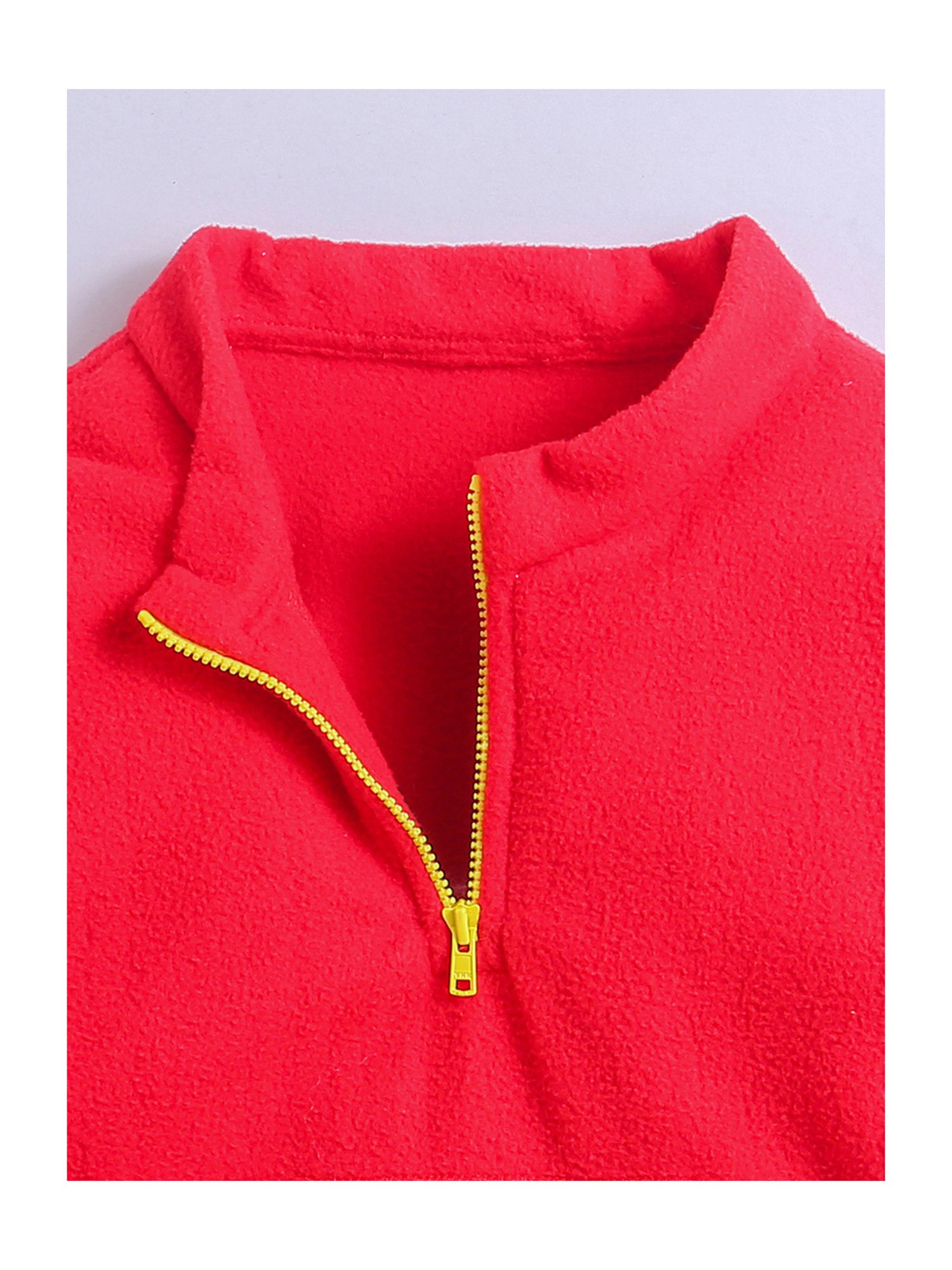 Nino Bambino Kids Red Solid Full Sleeves Sweatshirt