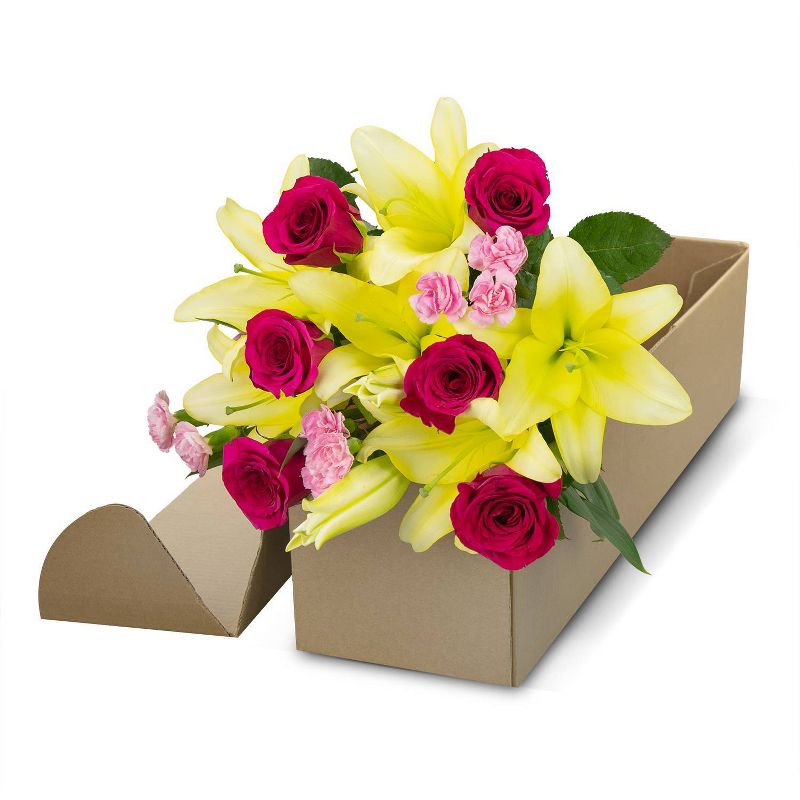 Colour Republic Hot Pink Garden Rose Bouquet