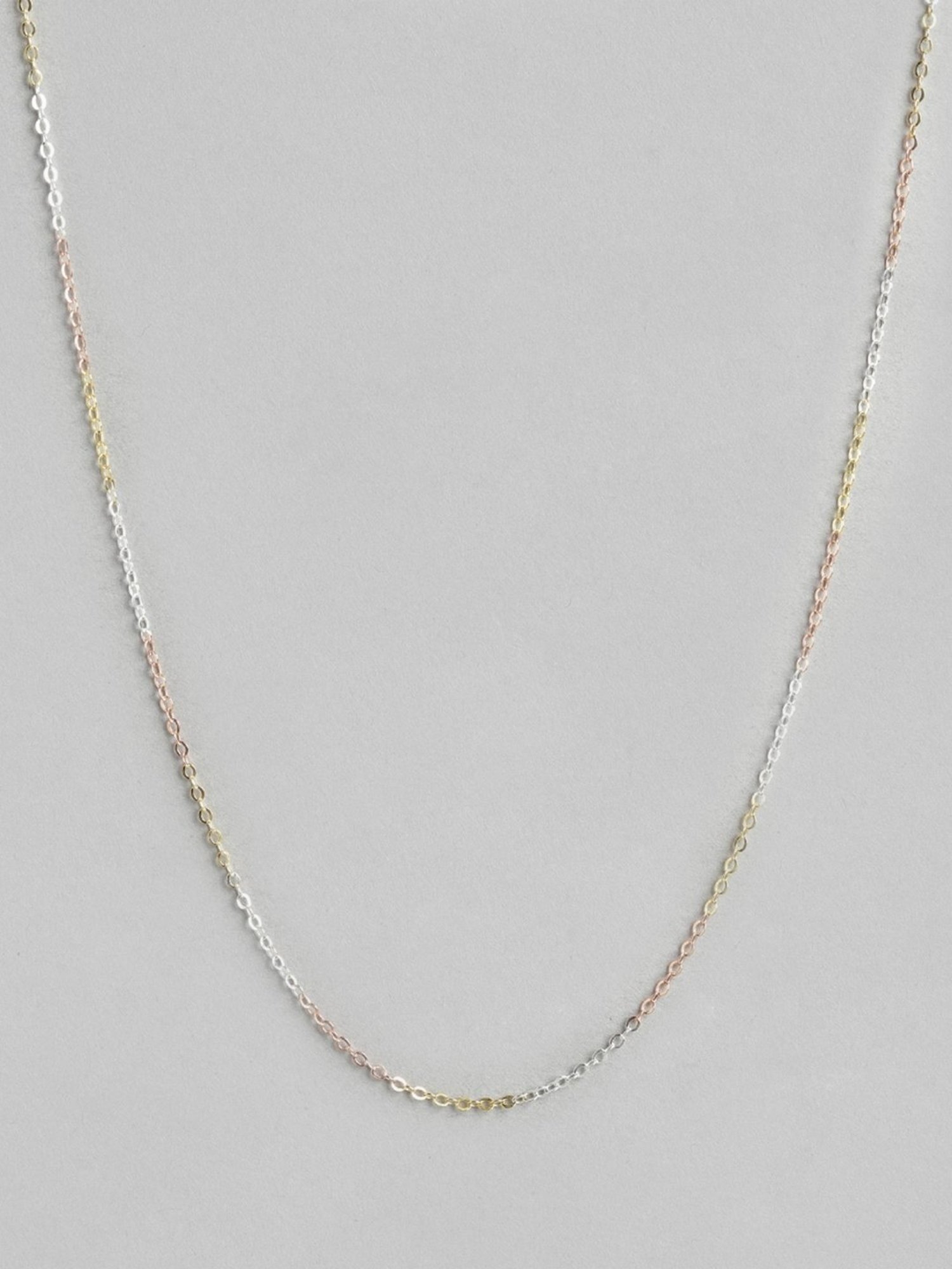 Zavya Sleek and Modern Golden Plated 92.5 Sterling Silver Box Chain